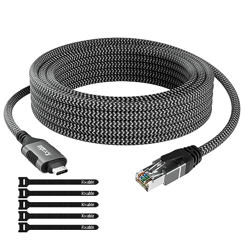 Kxable 4 Feet KXC-RJ45-Parent Ethernet Cable RJ45 USB Type C Cat 6 1000 Mbps RJ45 Male-to-Female
