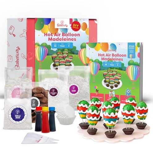 Baketivity Hot Air Balloon Madeleines Baking Kit 1.07kg 9 Pieces Educational Activity  Kids' Baking Supplies