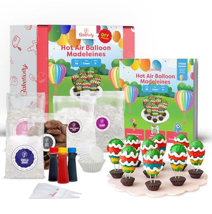 Baketivity Hot Air Balloon Madeleines Baking Kit 1.07kg 9 Pieces Educational Activity  Kids' Baking Supplies