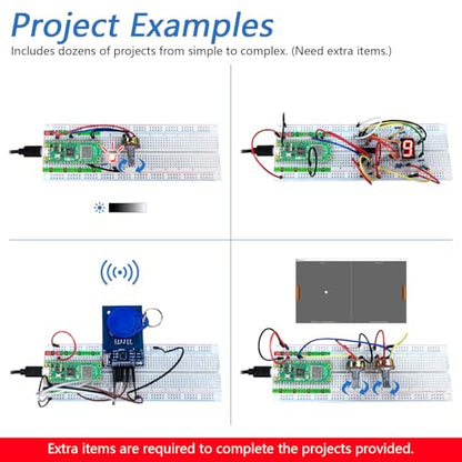 Freenove 4MB FNK0065EE Raspberry Pi Pico 2 W Board Dual Cortex-M33 RISC-V Microcontroller Development Board