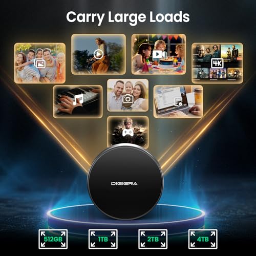 DIGIERA 1TB 199284918207 USB 3.0 2000MB/s External Portable SSD