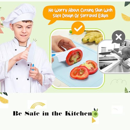 Hartya 6-Piece K-2 Kids' Kitchen Knife Set, Learning Knife Skills