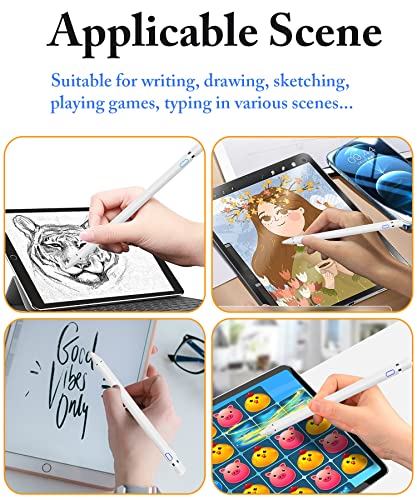 DOGAIN 7.01 inches KZ-02 Active Digital Stylus Pen for Tablets and Smartphones, White