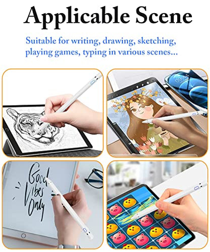 DOGAIN 7.01 inches KZ-02 Active Digital Stylus Pen for Tablets and Smartphones, White