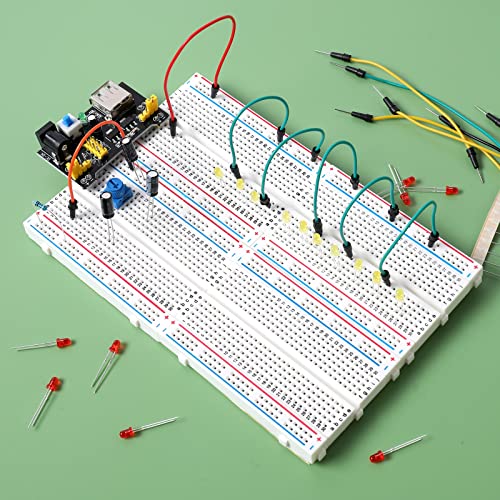 Deyue 400 Pin Solderless Breadboard Kit - 6 PC Set for Electronic Prototyping