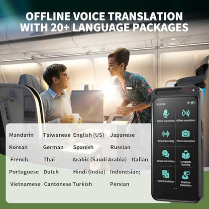 FLTIDUNDI Language Translator Device 5.71 x 3.46 x 1.57 inches 6.7 ounces Offline & Online Translation