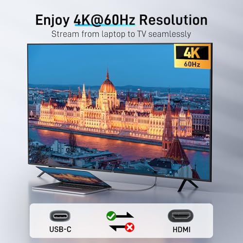 Acer 6.6FT OCB245 USB-C Male to HDMI Male 4K@60Hz Cable