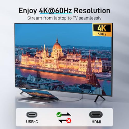 Acer 6.6FT OCB245 USB-C Male to HDMI Male 4K@60Hz Cable