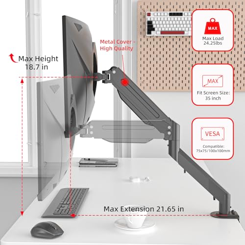 Suptek MD8B-1 Monitor Mount 17-35 Inches Adjustable Tabletop Arm