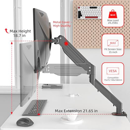 Suptek MD8B-1 Monitor Mount 17-35 Inches Adjustable Tabletop Arm