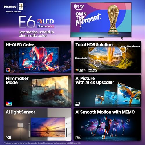 Hisense 55-Inch 55E6QF 4K 60Hz QLED Smart TV