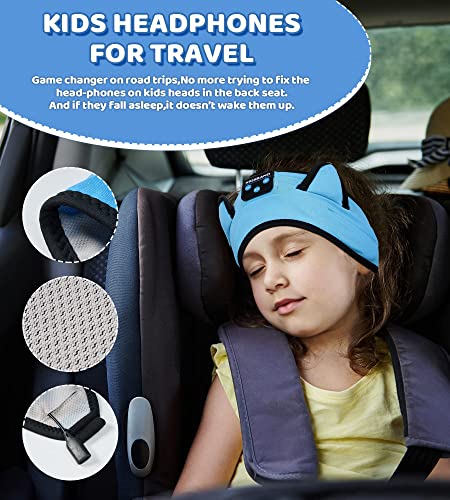 KIDSBAND Kids Headphones KIDS01 Bluetooth 5.2 Adjustable On-Ear Plastic with Wired & Wireless Connectivity