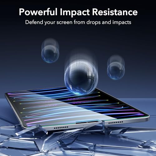 ESR 2 Pack Tempered Glass Screen Protector for iPad Air 5/4 (10.9 inch), iPad Pro 11 inch with Application Tray, Scratch Resistant, Water Resistant