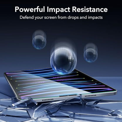 ESR 2 Pack Tempered Glass Screen Protector for iPad Air 5/4 (10.9 inch), iPad Pro 11 inch with Application Tray, Scratch Resistant, Water Resistant