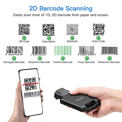 Eyoyo Portable Barcode Scanner EY-017P Bluetooth 1D 2D Wireless Reader