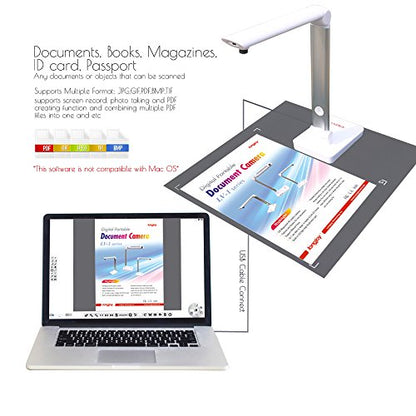 Longjoy 5.19 MP LV-1010 Manual Exposure Document Camera USB White