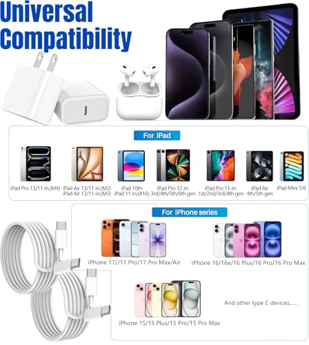 Blechmeki 20W USB-C Fast Charging Wall Charger and Cable Set CA-15T-US