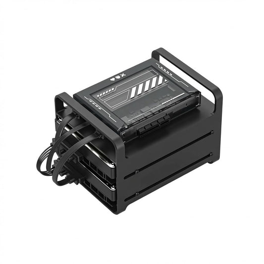Zimablade Mini NAS Server Kit Intel Quad-Core 16GB 2-Bay Black Metal Tempered Glass