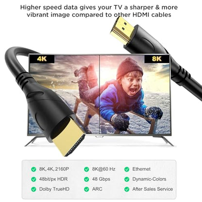 Jorenca 6.6 Feet HDMI Cable H 4K@60Hz 60Hz