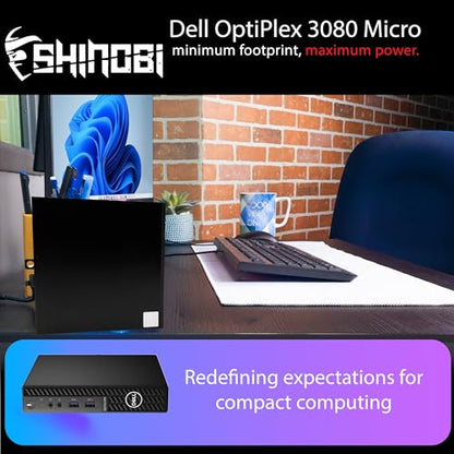 Dell 7 x 7 x 1.4 inches OptiPlex 3080 Micro PC | Intel Core i5-10500T | 16GB RAM | 512GB SSD | Windows 11 Pro | DisplayPort
