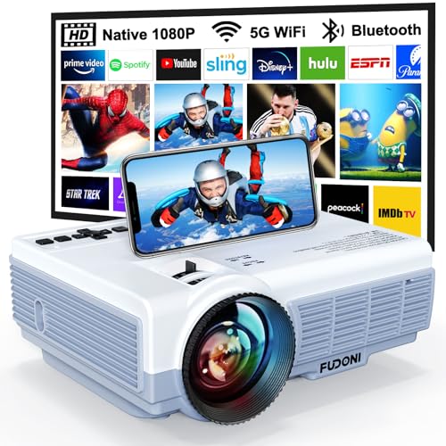 FUDONI Portable P1 Projector 1080P 18000L LCD