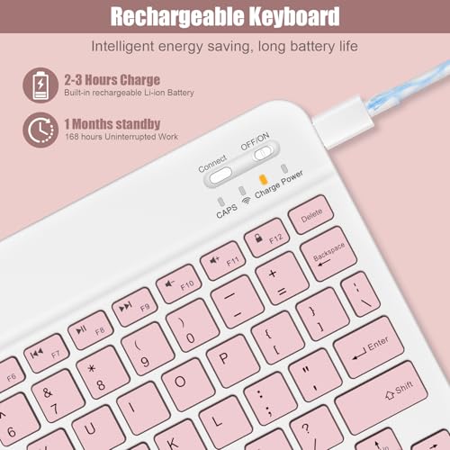 NOOX Wireless Bluetooth Keyboard for iPad and Other Tablets - Slim, Portable, Ergonomic Design