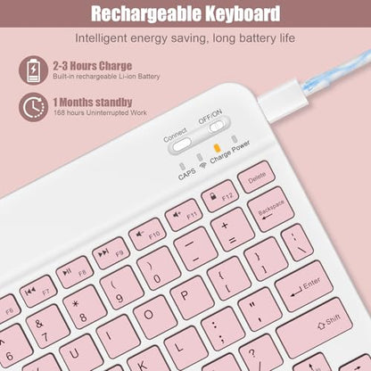 NOOX Wireless Bluetooth Keyboard for iPad and Other Tablets - Slim, Portable, Ergonomic Design