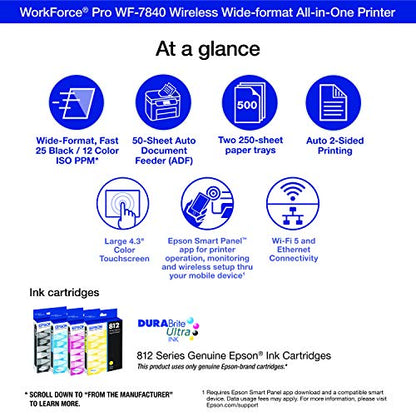 Epson Workforce Pro WF-7840 Inkjet Printer 4800 x 2400 dpi