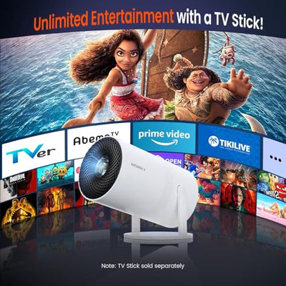 WISHOLY 5.2in X3 1920x1080 LCD Portable Projector