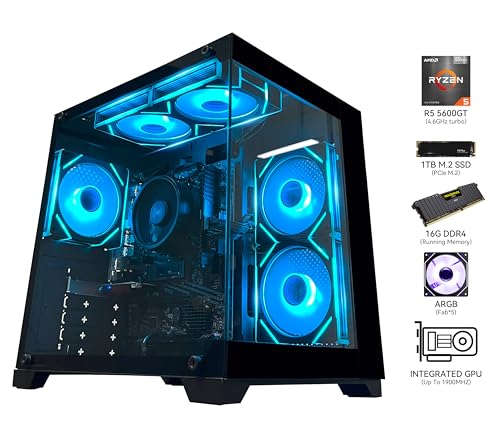 YAWYORE Tower PC MX240 Ryzen 5 5600GT 1920x1080 Integrated 16GB DDR4