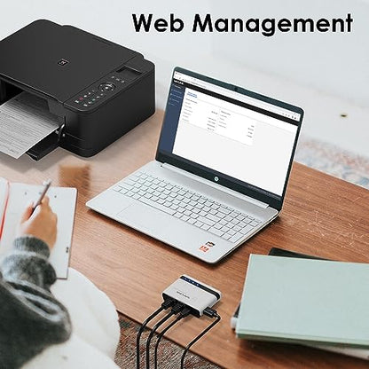 WAVLINK Wireless Print Server 2025 USB WiFi Print Server Wired/Wireless/Standalone Modes