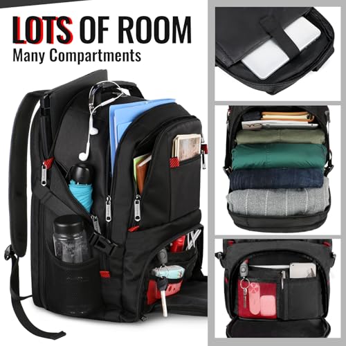 YOREPEK 17 Inch Laptop Backpack B071ZYHCM6 TSA Compliant Soft Shell Adult Travel Backpack