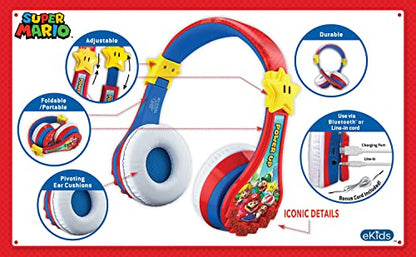 eKids 1 Count MO-B52.EXV21OL Wireless Portable Bluetooth Headphones for Children