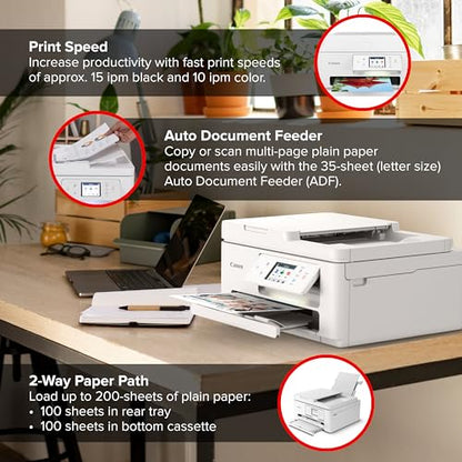 Canon PIXMA TR7820 8.5 x 11 inch Inkjet Printer 1200 x 1200 dpi Color
