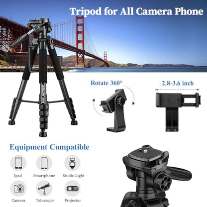 JOILCAN 74" AH75 Tripod, Professional Photography Stand