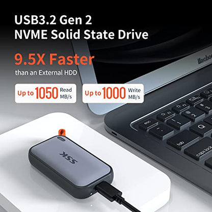 SSK 2TB SD500 External Solid State Drive USB 3.2 Gen 2 Portable SSD
