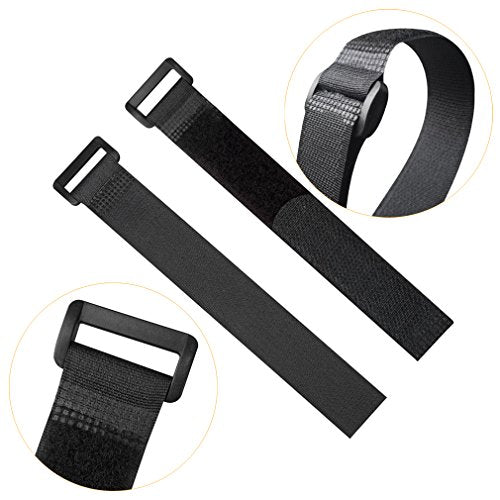 YiwerDer 20 Count Reusable Fastening Cable Straps, Model 8541757494, Nylon, 18 Inches Length, 4.8 Inches Maximum Diameter, Hook and Loop Adjustable