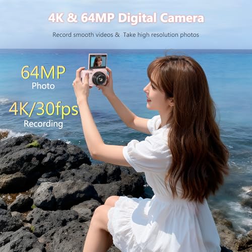 YYKLNYP Compact WD08 64MP 1080p/4K UHD 1/2.5-inch Digital CMOS Camera