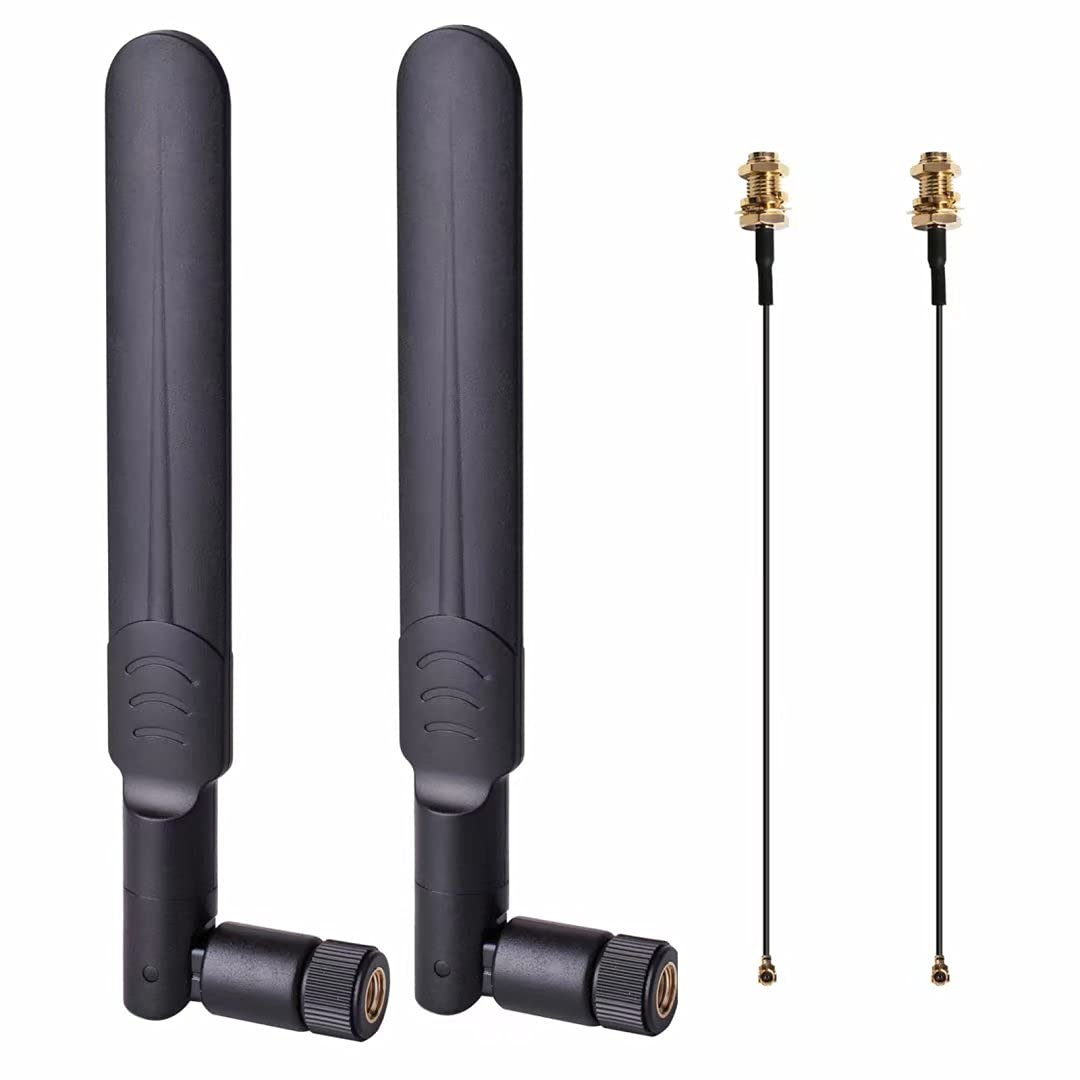 QUEENTI 8dBi Dual Band Wi-Fi Antenna 2.4GHz-5.8GHz Omni-Directional 4 Count