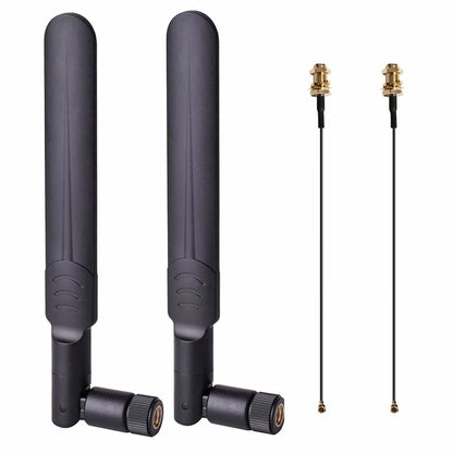QUEENTI 8dBi Dual Band Wi-Fi Antenna 2.4GHz-5.8GHz Omni-Directional 4 Count