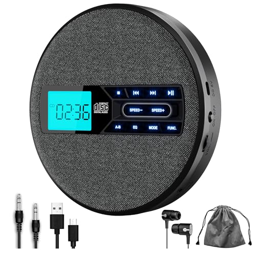 M-Amazup 1 Disc C-07 Black Portable CD Player with LCD Display