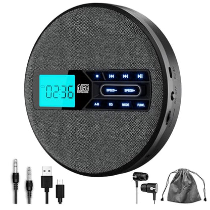 M-Amazup 1 Disc C-07 Black Portable CD Player with LCD Display