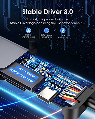LENTION USB C Hub 8 Ports 5Gbps Compact Aluminum CE18HCR
