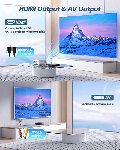 DESOBRY 6.1" x 5.9" x 1.2" MD115B 1080p Mini DVD Player HDMI Compact AV Output