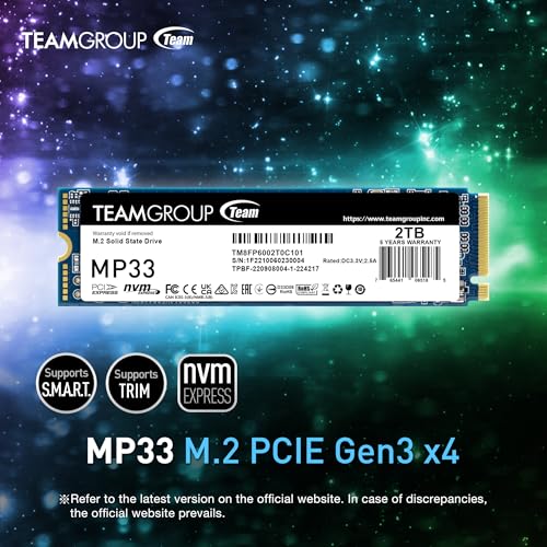 TEAMGROUP 256GB TM8FP6256G0C101 Internal SSD PCIe NVMe M.2 2280 Interface
