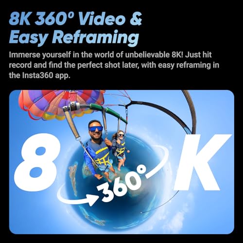 Insta360 1.5" X4 8K Waterproof 360 Action Camera - USB Connectivity