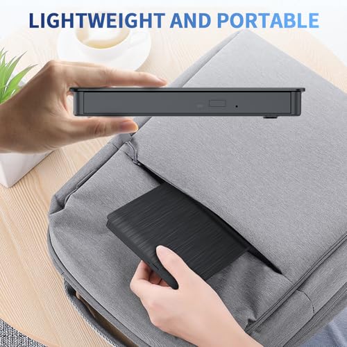 LLMHHKYK Portable External Blu-ray Drive XD021-1 USB 3.0 Type A & C Black