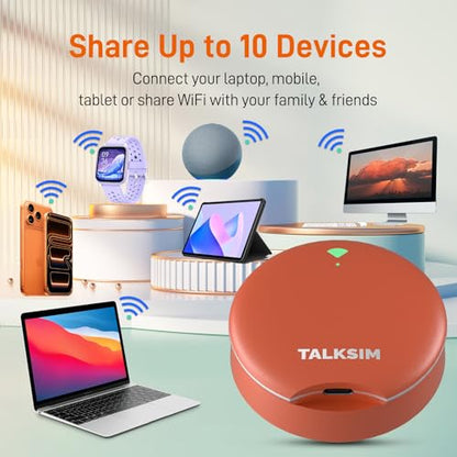 TALKSIM 4G Mobile Hotspot MF201 Single-Band 300Mbps LTE USA Coverage