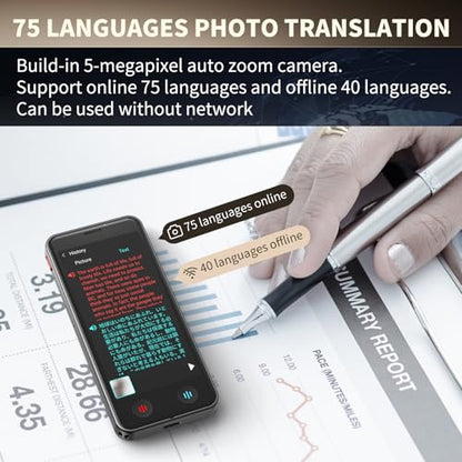 BSTBOO 5.67 x 3.46 x 1.65 inches Model A20 Instant Translator 150 Languages Real-Time Voice Translation Portable Device