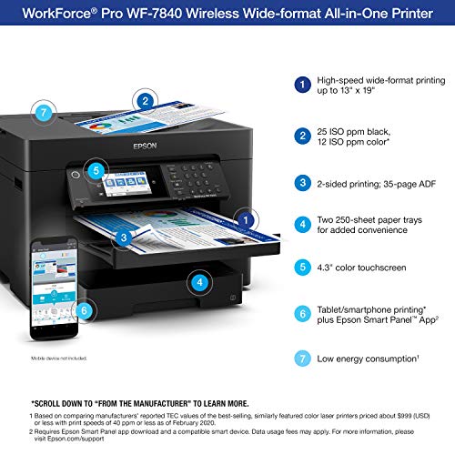 Epson Workforce Pro WF-7840 Inkjet Printer 4800 x 2400 dpi